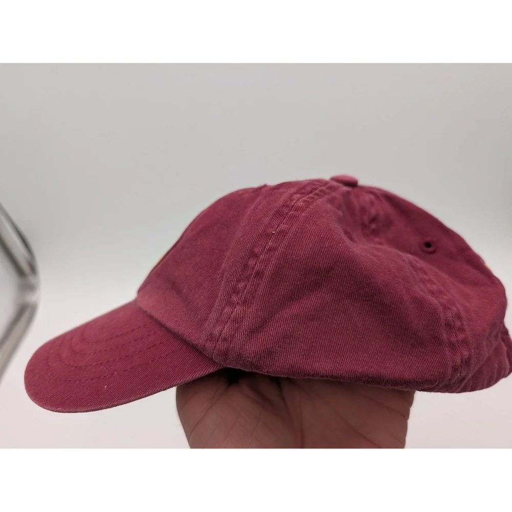 Polo Ralph Lauren Baby Boy Burgundy Cotton Pony Logo Baseball Cap 9-24M